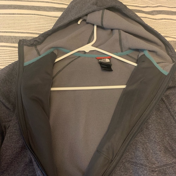 The North Face light grey zip up sweatshirt - Picture 2 of 4